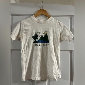 Vintage St Lucia T-shirt White Sm/xs